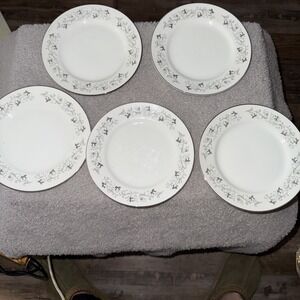 5 Fine China of Japan MOON MIST 6-3/8" Bread Butter Plates Set of FIVE